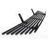 imageAPS Premium Stainless Steel Black 8x6 Horizontal Billet Grille Grill Insert Compatible with Ford Mustang 1999 2000 2001 2002 2003 2004 Main Upper N19J90068F