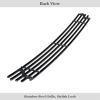 imageAPS Premium Stainless Steel SS Black Billet Grille Grill Insert Compatible with Ford F150 2004 2005 Lower Bumper N19H15358F