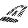 imageAPS Compatible with Ford F150 20042008 Bar Style Main Upper Stainless Steel SS Chrome Billet Front Grill Grille Insert F65726ABlack