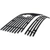 imageAPS Compatible with Ford Mustang 20052009 V6 Main Upper Lower Bumper Stainless Steel SS Black Billet Front Grill Grille Insert Combo F67810HBlack
