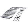 imageAPS Compatible with Ford Mustang 20052009 V6 Main Upper Lower Bumper Stainless Steel SS Black Billet Front Grill Grille Insert Combo F67810HSilver
