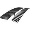 imageAPS Compatible with Nissan Maxima 20092014 Main Upper Lower Bumper Stainless Steel SS Black Billet Front Grill Grille Insert Combo N87774H