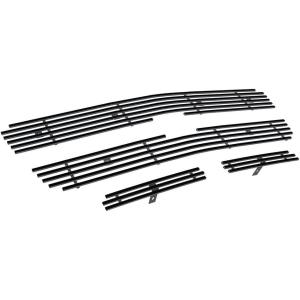 imageAPS Compatible with 2003 2004 2005 Chevy Silverado 1500 HD ampamp 0304 2500 2500HD 3500 ampamp 0206 Avalanche Main Upper Top Bumper Stainless Steel Chrome Billet Front Grill Grille Insert Combo C67675ABlack