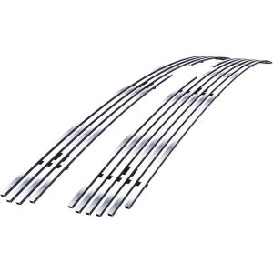 imageAPS Compatible with Chevy Silverado 1500 20072013 Main Upper Stainless Steel Black 8x6 Horizontal Billet Front Grill Grille Insert C65766JChrome