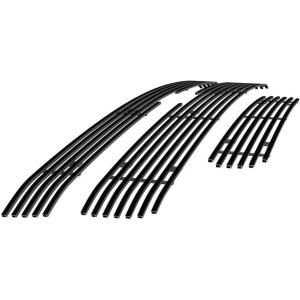 imageAPS Compatible with Chevy Silverado 2500 HD 3500 HD 20112014 Main Upper Lower Bumper Stainless Steel SS Chrome Billet Front Grill Grille Insert Combo C61031ABlack