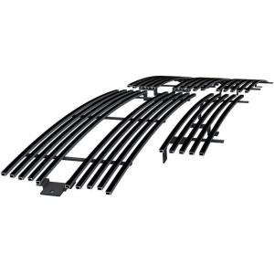 imageAPS Compatible with Dodge Pickup 19942001 Main Upper Lower Bumper Stainless Steel SS Chrome Billet Front Grill Grille Insert Combo D87914ABlack