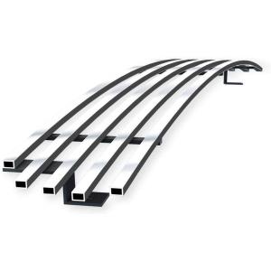 imageAPS Compatible with Ford F150 20042005 Lower Bumper Stainless Steel SS Black Billet Front Grill Grille Insert F85351HChrome