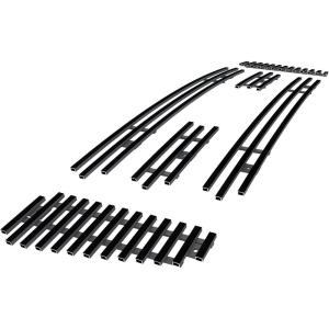 imageAPS Compatible with Ford F150 20042008 Bar Style Main Upper Stainless Steel SS Chrome Billet Front Grill Grille Insert F65726ABlack