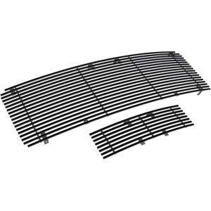 imageAPS Compatible with Ford F150 20092014 Main Upper Lower Bumper Stainless Steel SS Black Billet Front Grill Grille Insert Combo F86614HBlack