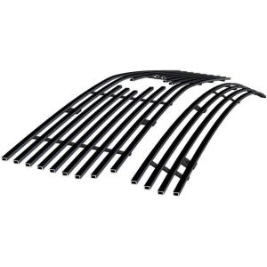 imageAPS Compatible with Ford Mustang 20052009 V6 Main Upper Lower Bumper Stainless Steel SS Black Billet Front Grill Grille Insert Combo F67810HBlack