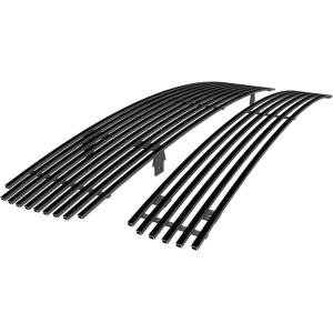 imageAPS Compatible with Nissan Maxima 20092014 Main Upper Lower Bumper Stainless Steel SS Black Billet Front Grill Grille Insert Combo N87774H