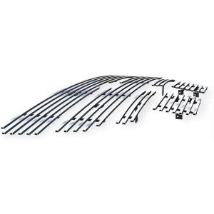 imageAPS Premium 304 Stainless Steel Chrome Horizontal Billet Grille Grill Insert Combo Compatible with Chevy Silverado 1500 2003 2004 2005 Main Upper Top Bumper Tow Hook N19S78876C