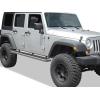 imageAPS Running Boards 6 inches Matte Black Compatible with Jeep Wrangler JK 20072018 4Door Factory sidesteps or Rock Rails Have to be Removed Stainless Steel Side Steps Side BarsStainless Steel Polished