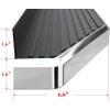 imageAPS Running Boards 6 inches Matte Black Compatible with Jeep Wrangler JK 20072018 4Door Factory sidesteps or Rock Rails Have to be Removed Stainless Steel Side Steps Side BarsPolished