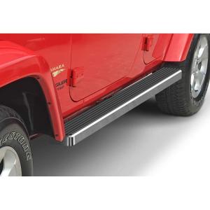 imageAPS Running Boards 6 inches Matte Black Compatible with Jeep Wrangler JK 20072018 4Door Factory sidesteps or Rock Rails Have to be Removed Stainless Steel Side Steps Side BarsAluminum Silver
