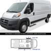 imageAPS Running Boards 5in Black Compatible with Ram ProMaster 20142025 Full Size Van 136 inches 159 inches Wheelbase 3Door Stainless Steel Nerf Bars Side Steps Side BarsStainless Steel Polished