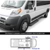 imageAPS Running Boards 5in Black Compatible with Ram ProMaster 20142025 Full Size Van 136 inches 159 inches Wheelbase 3Door Stainless Steel Nerf Bars Side Steps Side BarsAluminum Black