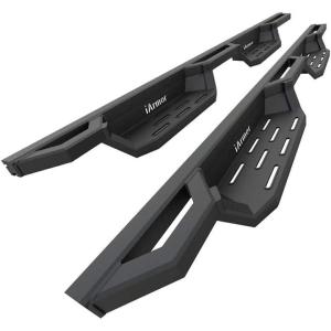 imageAPS Aluminum Drop Steps Running Boards for Selected Toyota Tacoma Double Cab Crew Cab Side Armor Drop StepIATIIT058BAluminum Black