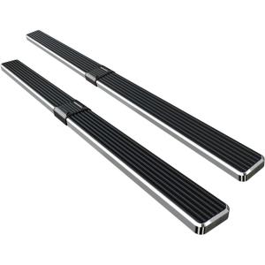 imageAPS Running Boards 5in Black Compatible with Ram ProMaster 20142025 Full Size Van 136 inches 159 inches Wheelbase 3Door Stainless Steel Nerf Bars Side Steps Side BarsStainless Steel Polished