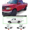 imageAPS Running Boards 5inch Black Compatible with Ford F150 19992003 Super Cab 4Door Include 04 Heritage ampamp F250LD 19992003 3Door Light Duty ONLY Stainless Steel Nerf Bars Side Steps Side BarsAluminum Black