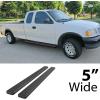 imageAPS Running Boards 5inch Black Compatible with Ford F150 19992003 Super Cab 4Door Include 04 Heritage ampamp F250LD 19992003 3Door Light Duty ONLY Stainless Steel Nerf Bars Side Steps Side BarsAluminum Black