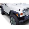 imageAPS Running Boards Nerf Bars Side Steps Step Bars Compatible with Jeep Wrangler 19872006 Stainless Steel Black Powder Coated 5 inchesStainless Steel