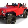 imageAPS Running Boards Nerf Bars Side Steps Step Bars Compatible with Jeep Wrangler 19872006 Stainless Steel Black Powder Coated 5 inchesStainless Steel