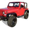 imageAPS Running Boards Nerf Bars Side Steps Step Bars Compatible with Jeep Wrangler 19872006 Stainless Steel Black Powder Coated 5 inchesStainless Steel Black