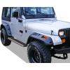 imageAPS Running Boards Nerf Bars Side Steps Step Bars Compatible with Jeep Wrangler 19872006 Stainless Steel Black Powder Coated 5 inchesStainless Steel Polished