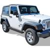 imageAPS Running Boards Nerf Bars Side Steps Step Bars Compatible with Jeep Wrangler JK 20072018 2Door Factory Sidesteps or Rock Rails Have to Be Removed Stainless Steel Black Powder Coated 6inAluminum Black