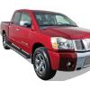 imageAPS Stainless Steel Black Powder Coated 6 inches Running Boards Nerf Bars Side Steps Compatible with Nissan Titan 20042025 Crew Cab Excludes 2016 Models ampamp Titan XD 1625Aluminum Silver