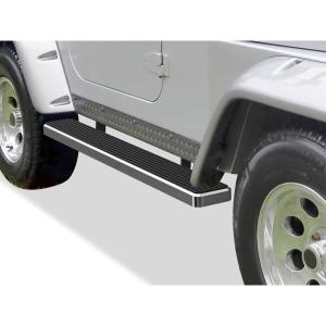 imageAPS Running Boards Nerf Bars Side Steps Step Bars Compatible with Jeep Wrangler 19872006 Stainless Steel Black Powder Coated 5 inchesAluminum Silver