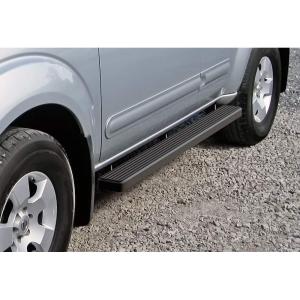 imageAPS Running Boards Nerf Bars Side Steps Step Bars Compatible with Nissan Pathfinder 20052012 Silver 5in 304 Stainless SteelAluminum Black