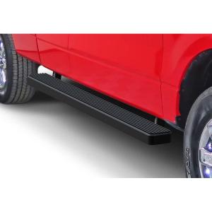 imageAPS Running Boards Side Bars Side Steps Step Bars Compatible with Ford F150 20042014 Super Cab Exclude Heritage Edition Silver 5in 304 Stainless SteelAluminum Black