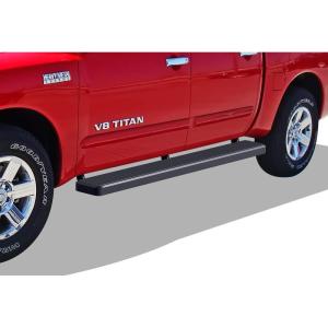 imageAPS Stainless Steel Black Powder Coated 6 inches Running Boards Nerf Bars Side Steps Compatible with Nissan Titan 20042025 Crew Cab Excludes 2016 Models ampamp Titan XD 1625Stainless Steel Black