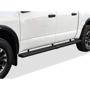 imageAPS Stainless Steel Black Powder Coated 6 inches Running Boards Nerf Bars Side Steps Compatible with Nissan Titan 20042025 Crew Cab Excludes 2016 Models ampamp Titan XD 1625Aluminum Black