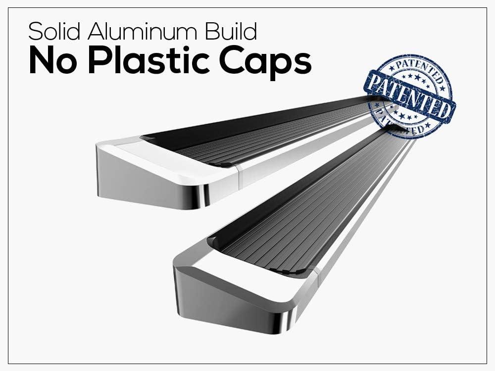 imageAPS 6in 304 Stainless Steel Polished Flat Style Running Boards Side Bars Side Steps Compatible with Chevy Silverado GMC Sierra 1500 2500 19992006 Extended Cab ampamp 2500 HD 3500 ampamp 07 Classic 0106Aluminum Silver