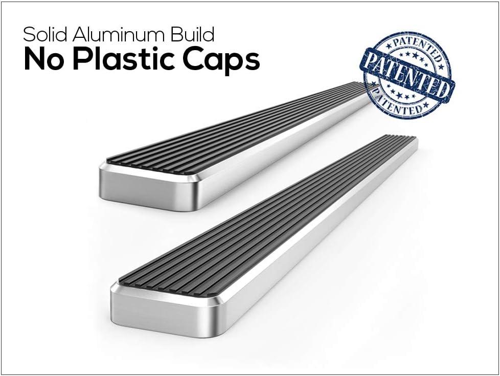 imageAPS 6in 304 Stainless Steel Polished Flat Style Running Boards Side Bars Side Steps Compatible with Chevy Silverado GMC Sierra 1500 2500 19992006 Extended Cab ampamp 2500 HD 3500 ampamp 07 Classic 0106Aluminum Silver