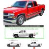 imageAPS 6in 304 Stainless Steel Polished Flat Style Running Boards Side Bars Side Steps Compatible with Chevy Silverado GMC Sierra 1500 2500 19992006 Extended Cab ampamp 2500 HD 3500 ampamp 07 Classic 0106Aluminum Black