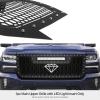 imageAPS Premium Stainless Steel Black Mesh Grille Grill Insert Compatible with Chevy Silverado 1500 2016 2017 2018 ampamp 19 1500 LD Main Upper N19K57367CBlack