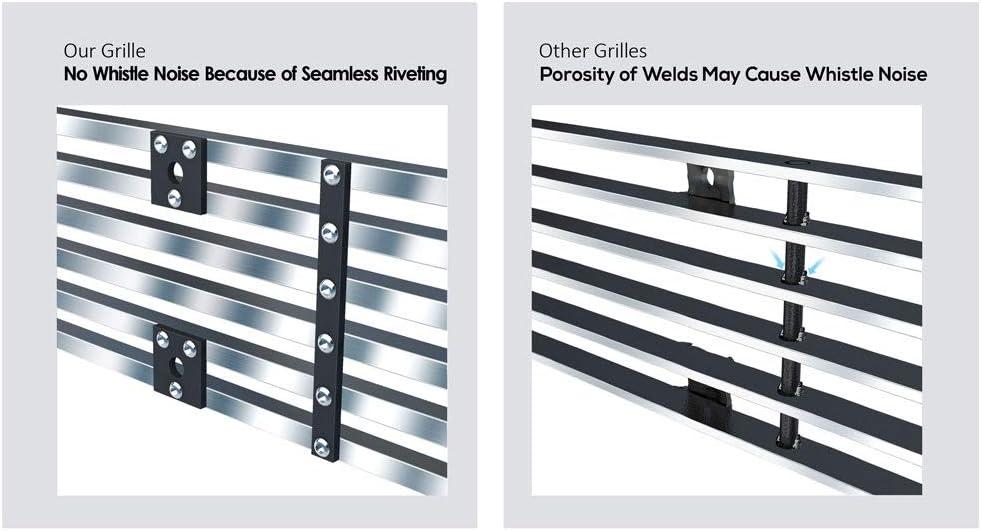 imageAPS Compatible with Chevy Silverado 1500 HD 2006 ampamp 0506 2500HD 3500 ampamp 07 Classic Models Main Upper Top Bumper Stainless Steel Chrome 8x6 Billet Front Grill Grille Insert Combo S18C37676C
