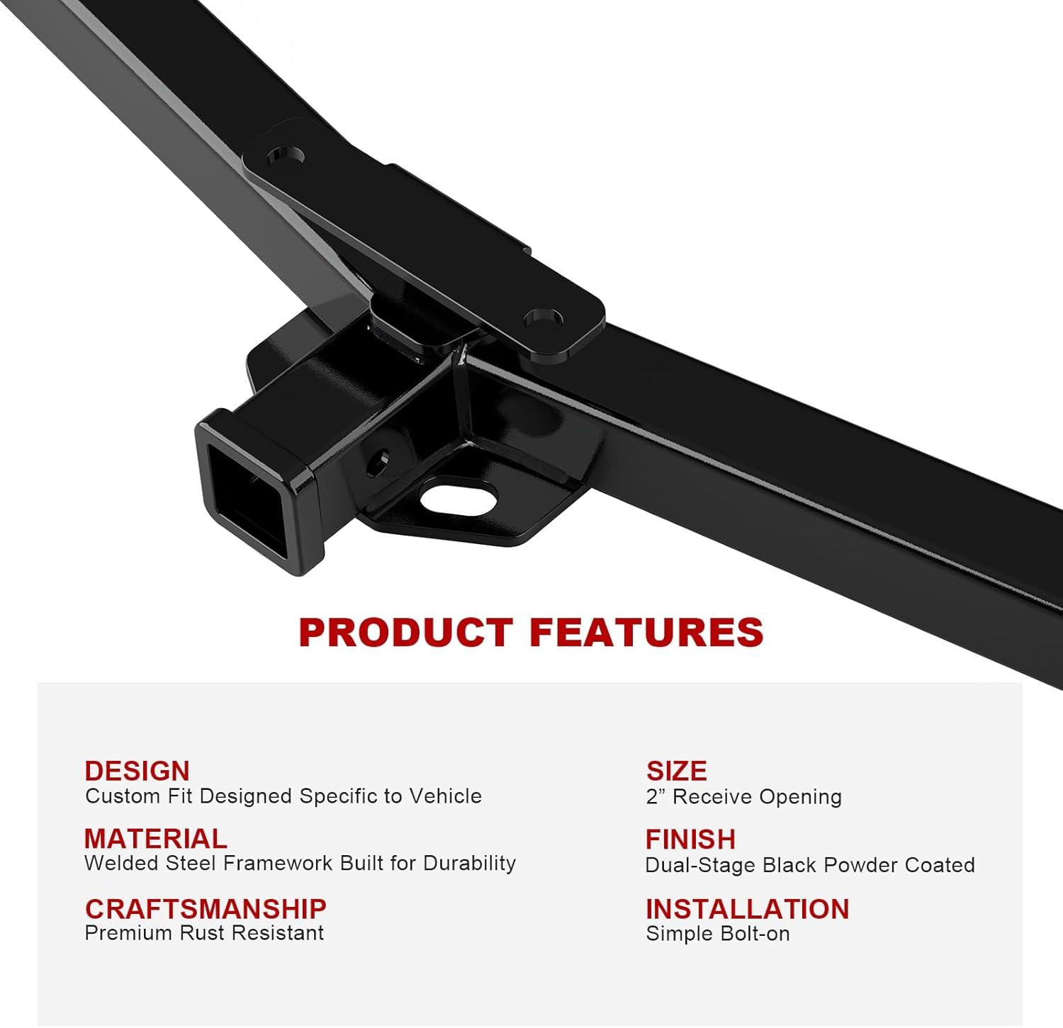 imageAPS Rear Towing Hitch Receiver Class 3 Trailer Hitch Compatible with Chevrolet Equinox 20052017