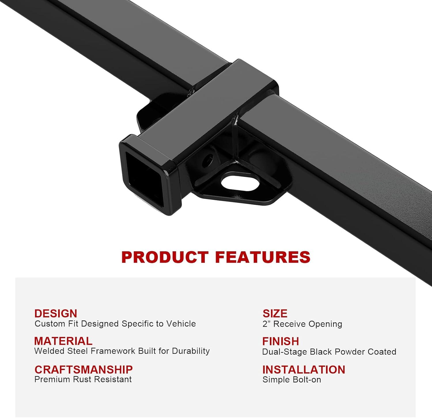 imageAPS Rear Towing Hitch Receiver Class 3 Trailer Hitch Compatible with Chevrolet Express 2500GMC Savana 2500 19962025