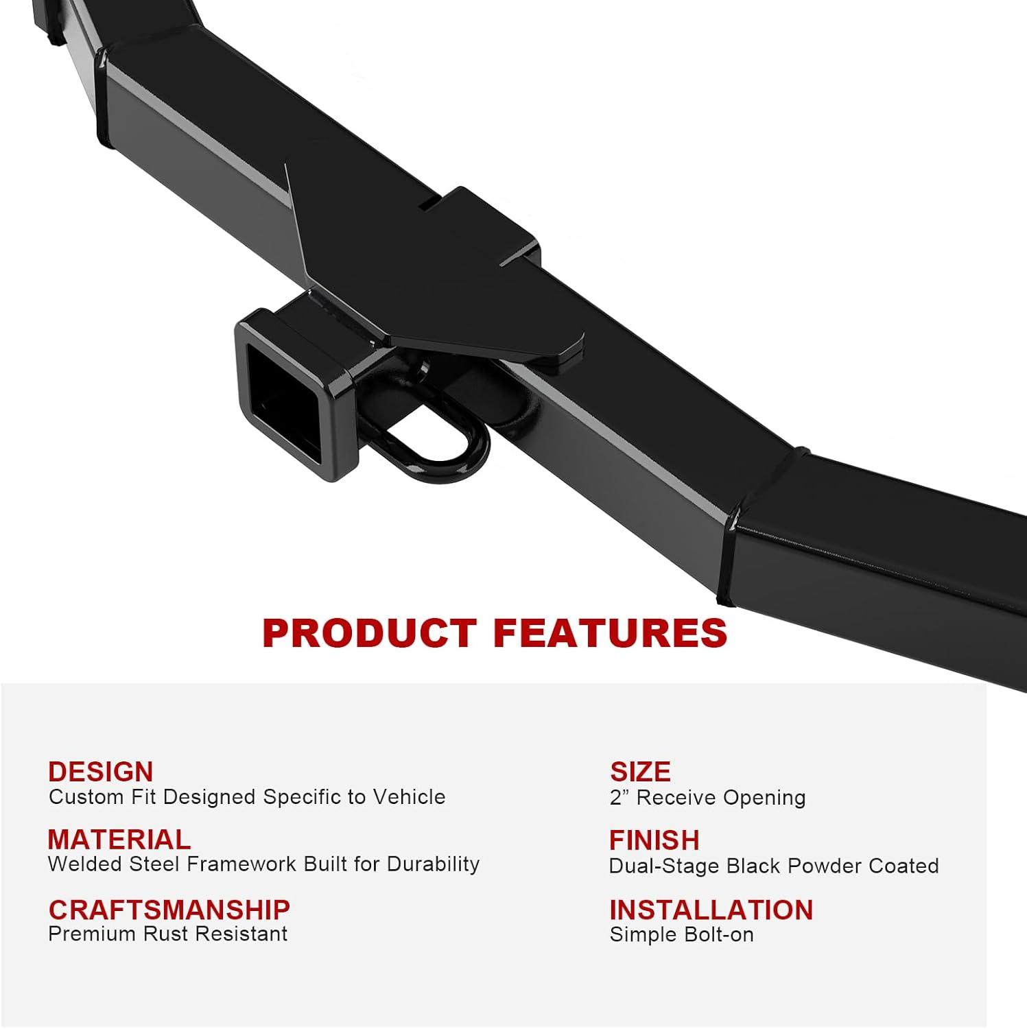 imageAPS Rear Towing Hitch Receiver Class 3 Trailer Hitch Compatible with Ford Transit Connect 20102013