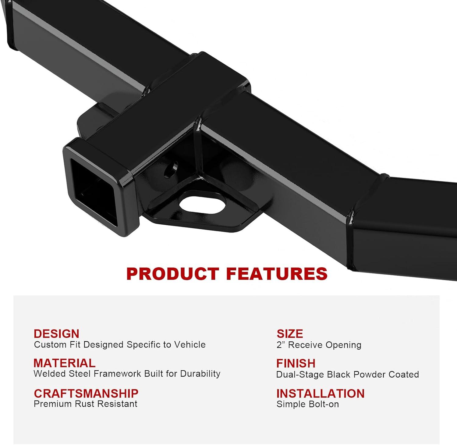 imageAPS Rear Towing Hitch Receiver Class 3 Trailer Hitch Compatible with Subaru Legacy 20152019