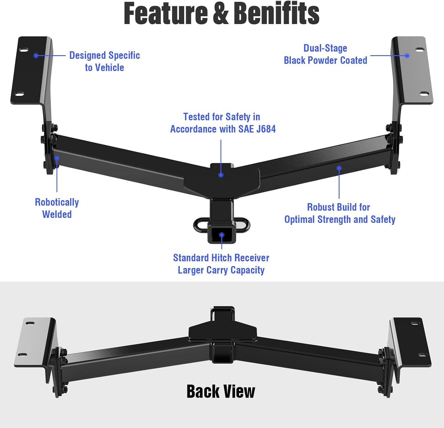 imageAPS Rear Towing Hitch Receiver Class 3 Trailer Hitch Compatible with Toyota RAV4 20062018
