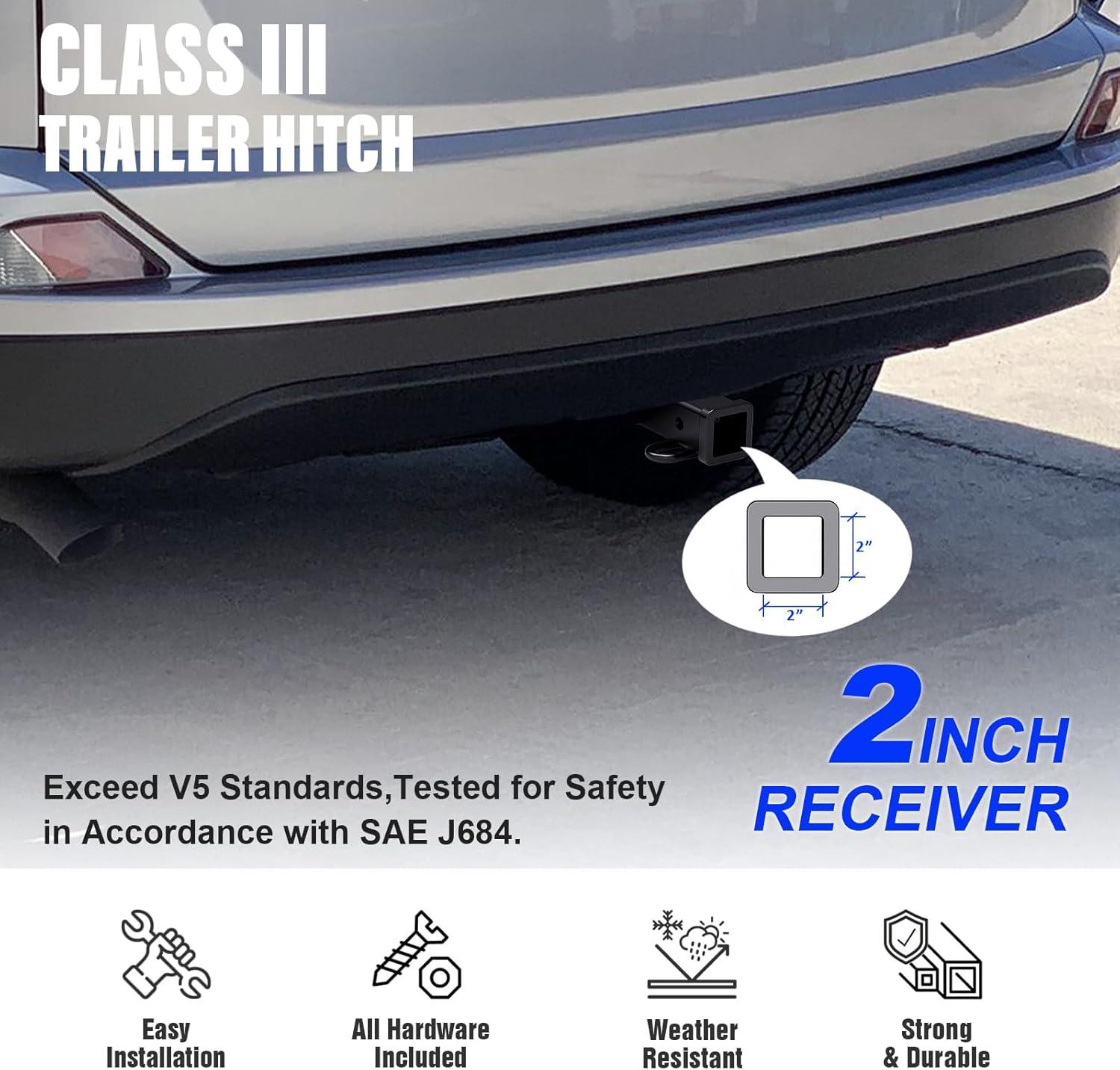 imageAPS Rear Towing Hitch Receiver Class 3 Trailer Hitch Compatible with Toyota RAV4 20062018