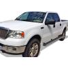 imageAPS Black Running Boards Style Compatible with Ford F150 20042008 SuperCrew Cab Nerf Bars Side Steps Side BarsStainless Steel Polished