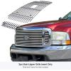 imageAPS Compatible with Ford Excursion 20002004 with Logo Show Main Upper Stainless Steel Chrome 8x6 Billet Front Grill Grille Insert F65707CChrome