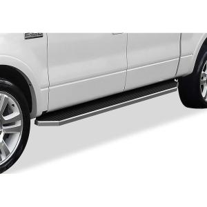 imageAPS Black Running Boards Style Compatible with Ford F150 20042008 SuperCrew Cab Nerf Bars Side Steps Side BarsPolished